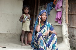 Bihari woman listens to Kilkari